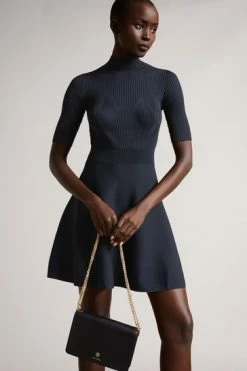 Ted Baker Blue Engineered Skater Dress -tedbaker Shop Online unnamed file 1009