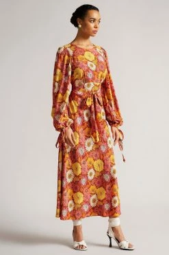 Ted Baker Lelyah Red Printed Midaxi Dress