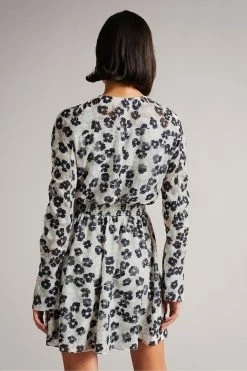 Ted Baker Felici Mid Grey Ruched Detail Mini Dress 9 Ted Baker Felici Mid Grey Ruched Detail Mini Dress -tedbaker Shop Online unnamed file 1030