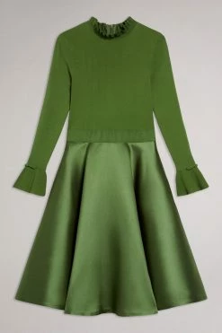 Ted Baker Green Zadi Knitted Frill Full Skirt Dress 14 Ted Baker Green Zadi Knitted Frill Full Skirt Dress -tedbaker Shop Online unnamed file 1051