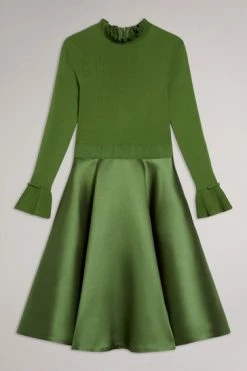 Ted Baker Green Zadi Knitted Frill Full Skirt Dress 17 Ted Baker Green Zadi Knitted Frill Full Skirt Dress -tedbaker Shop Online unnamed file 1054