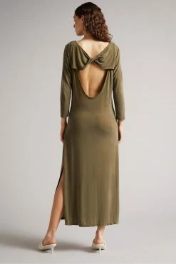 Ted Baker Green Neivaeh Twist Back Jersey Dress -tedbaker Shop Online unnamed file 1086