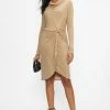 Ted Baker Natural Neyda Jersey Drape Long Sleeve Mini Dress -tedbaker Shop Online unnamed file 1091