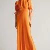 Ted Baker Orange Lysette Tie Detail Satin Tea Dress -tedbaker Shop Online unnamed file 1129