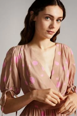 Ted Baker Stefina Lt-Brown Printed Tiered Mini Dress -tedbaker Shop Online unnamed file 1156