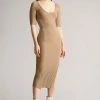 Ted Baker Brown Kiierra Lt-Brown Low Back Detail Knit Dress -tedbaker Shop Online unnamed file 1159