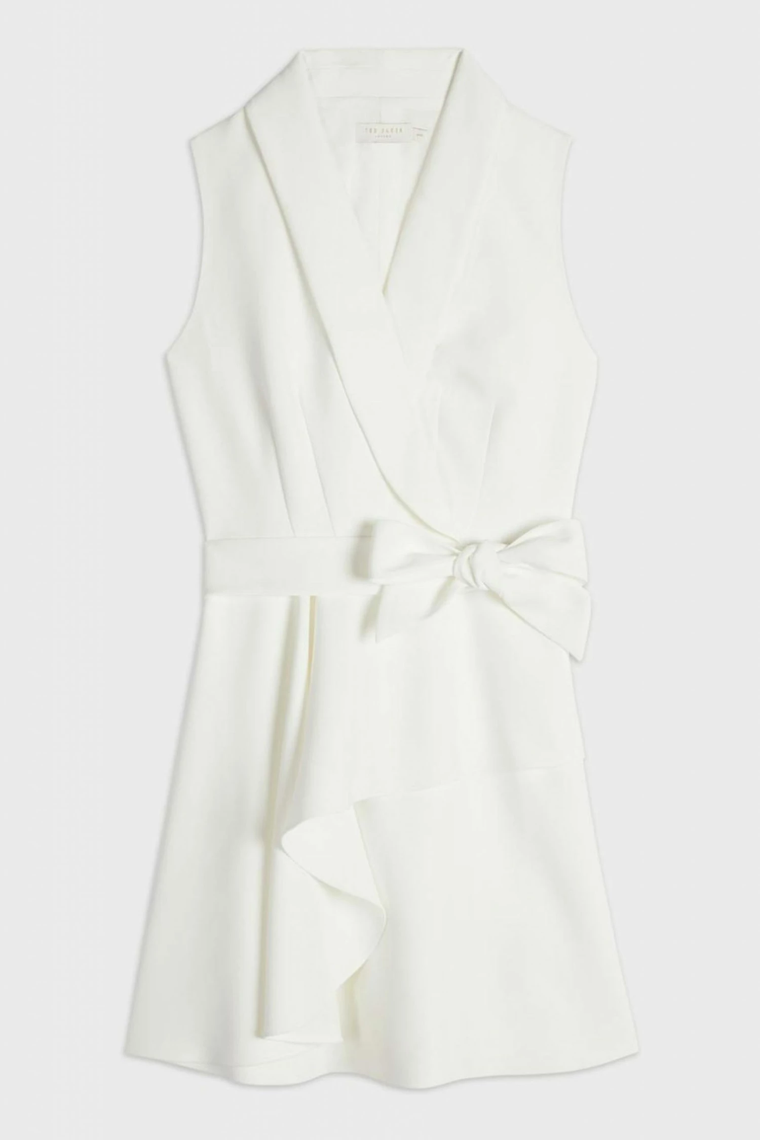 Ted Baker White Laraaa Mock Wrap Tiered Mini Dress 6 Ted Baker White Laraaa Mock Wrap Tiered Mini Dress - Image 4