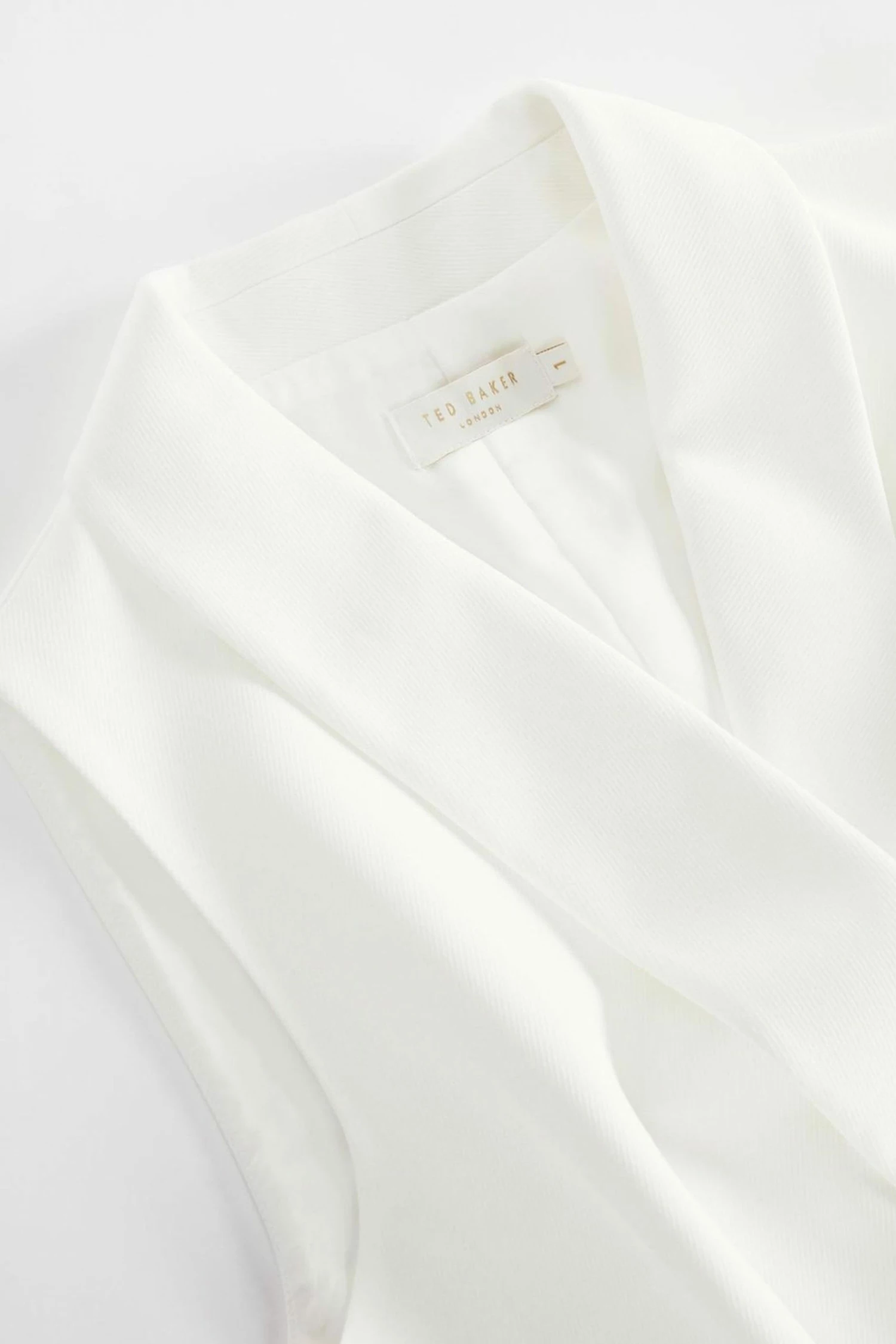 Ted Baker White Laraaa Mock Wrap Tiered Mini Dress 7 Ted Baker White Laraaa Mock Wrap Tiered Mini Dress - Image 5