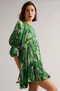 Ted Baker Green Lillon Long Sleeve Dress -tedbaker Shop Online unnamed file 1200