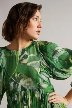 Ted Baker Green Lillon Long Sleeve Dress -tedbaker Shop Online unnamed file 1201