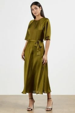 Ted Baker Green Hariiet Raglan Sleeve Tea Midi Dress -tedbaker Shop Online unnamed file 1215