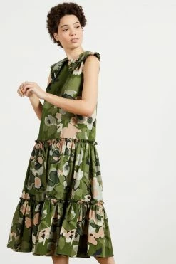 Ted Baker Norflk Green Camo Collar Dress -tedbaker Shop Online unnamed file 1263
