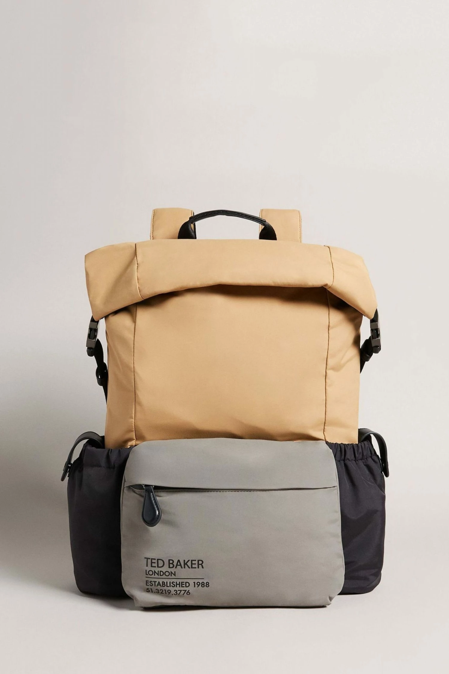 Ted Baker Tan Fredd Colour Block Backpack 3 Ted Baker Tan Fredd Colour Block Backpack