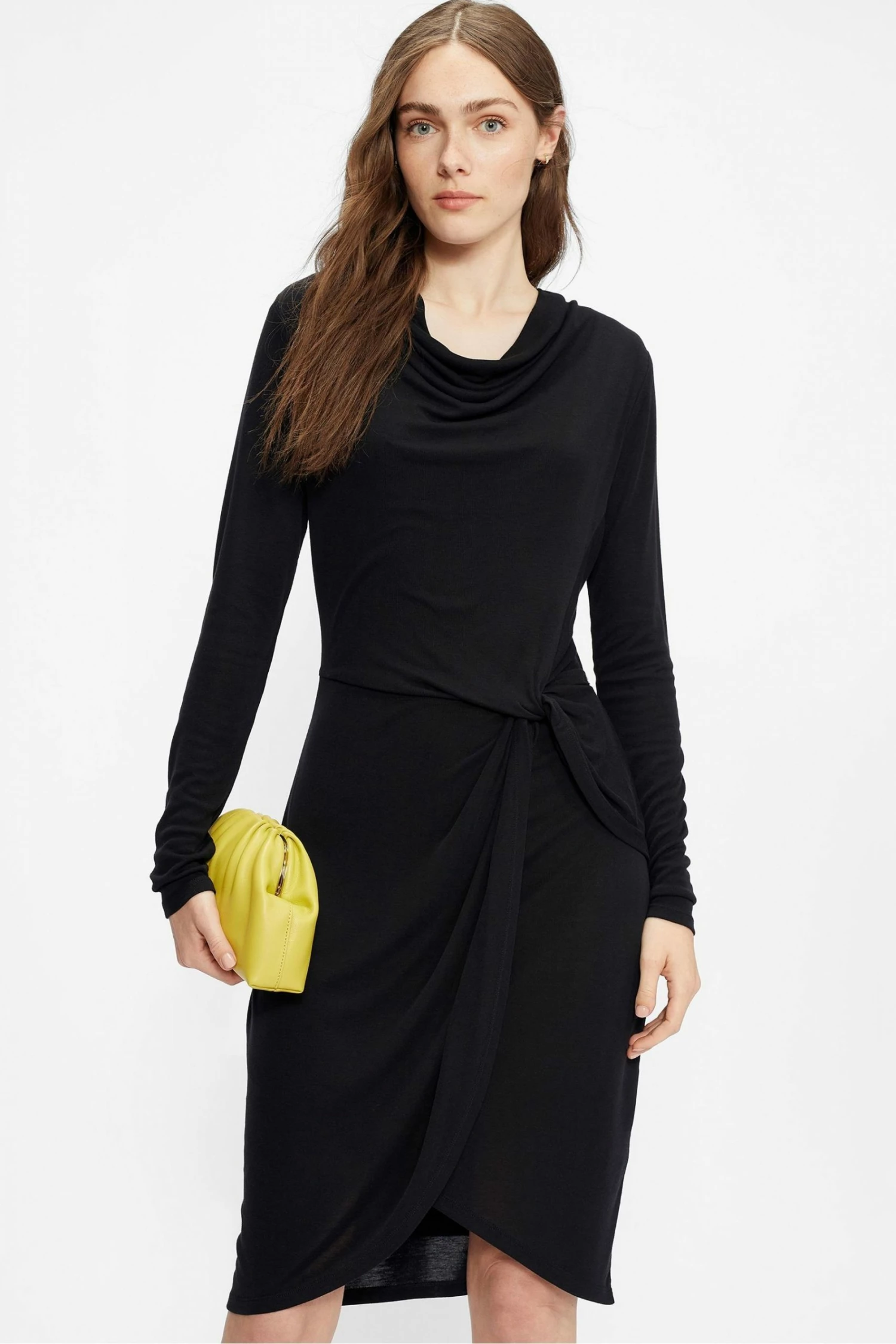 Ted Baker Black Neyda Jersey Drape Long Sleeve Mini Dress 5 Ted Baker Black Neyda Jersey Drape Long Sleeve Mini Dress - Image 3