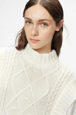 Ted Baker Womens White Arriaa Cable Sweater Dress -tedbaker Shop Online unnamed file 1302