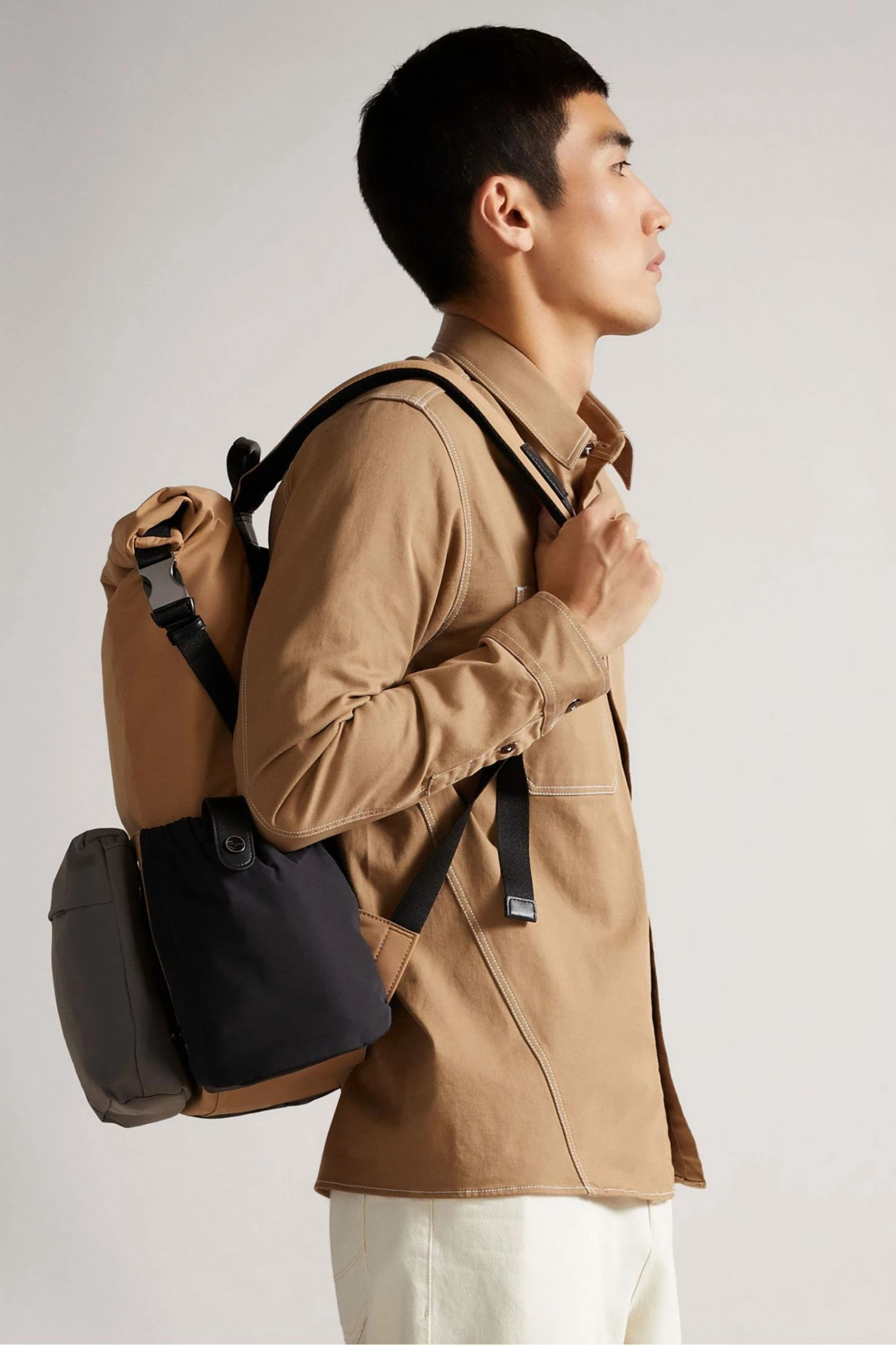 Ted Baker Tan Fredd Colour Block Backpack 9 Ted Baker Tan Fredd Colour Block Backpack - Image 7