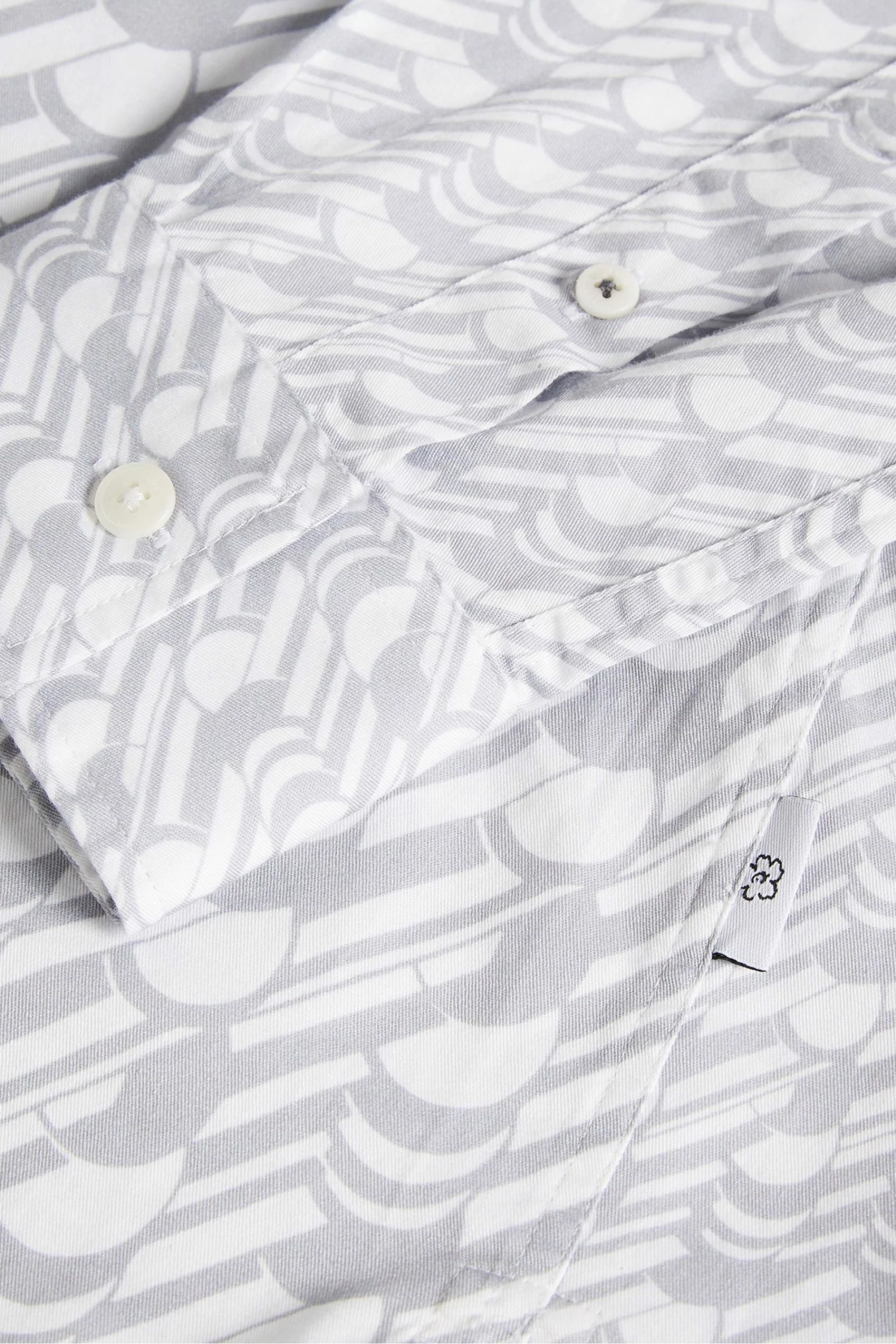 Ted Baker Grey Retrow Long Sleeve Multi Scale Geo Print Shirt 7 Ted Baker Grey Retrow Long Sleeve Multi Scale Geo Print Shirt - Image 5