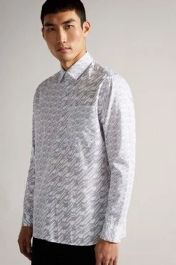 Ted Baker Grey Retrow Long Sleeve Multi Scale Geo Print Shirt 13 Ted Baker Grey Retrow Long Sleeve Multi Scale Geo Print Shirt -tedbaker Shop Online unnamed file 1424