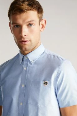 Ted Baker Capsho Blue Short Sleeve Oxford Shirt -tedbaker Shop Online unnamed file 1428
