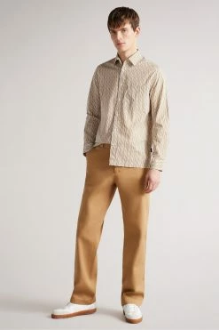 Ted Baker Ruskin Tan Ls Retro Print Shirt -tedbaker Shop Online unnamed file 1433