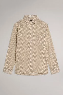 Ted Baker Ruskin Tan Ls Retro Print Shirt -tedbaker Shop Online unnamed file 1435