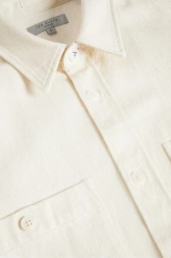Ted Baker Enfield Ecru White Long Sleeved Denim Overshirt -tedbaker Shop Online unnamed file 1449