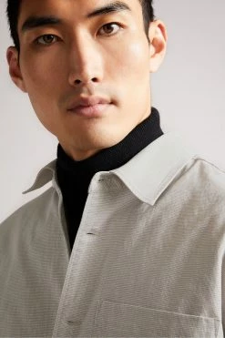 Ted Baker Hacknee Brown Long Sleeve Padded Reversible Puppytooth Shirt -tedbaker Shop Online unnamed file 1454