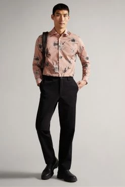 Ted Baker Pink Oldford Long Sleeve Thistle Print Shirt -tedbaker Shop Online unnamed file 1485