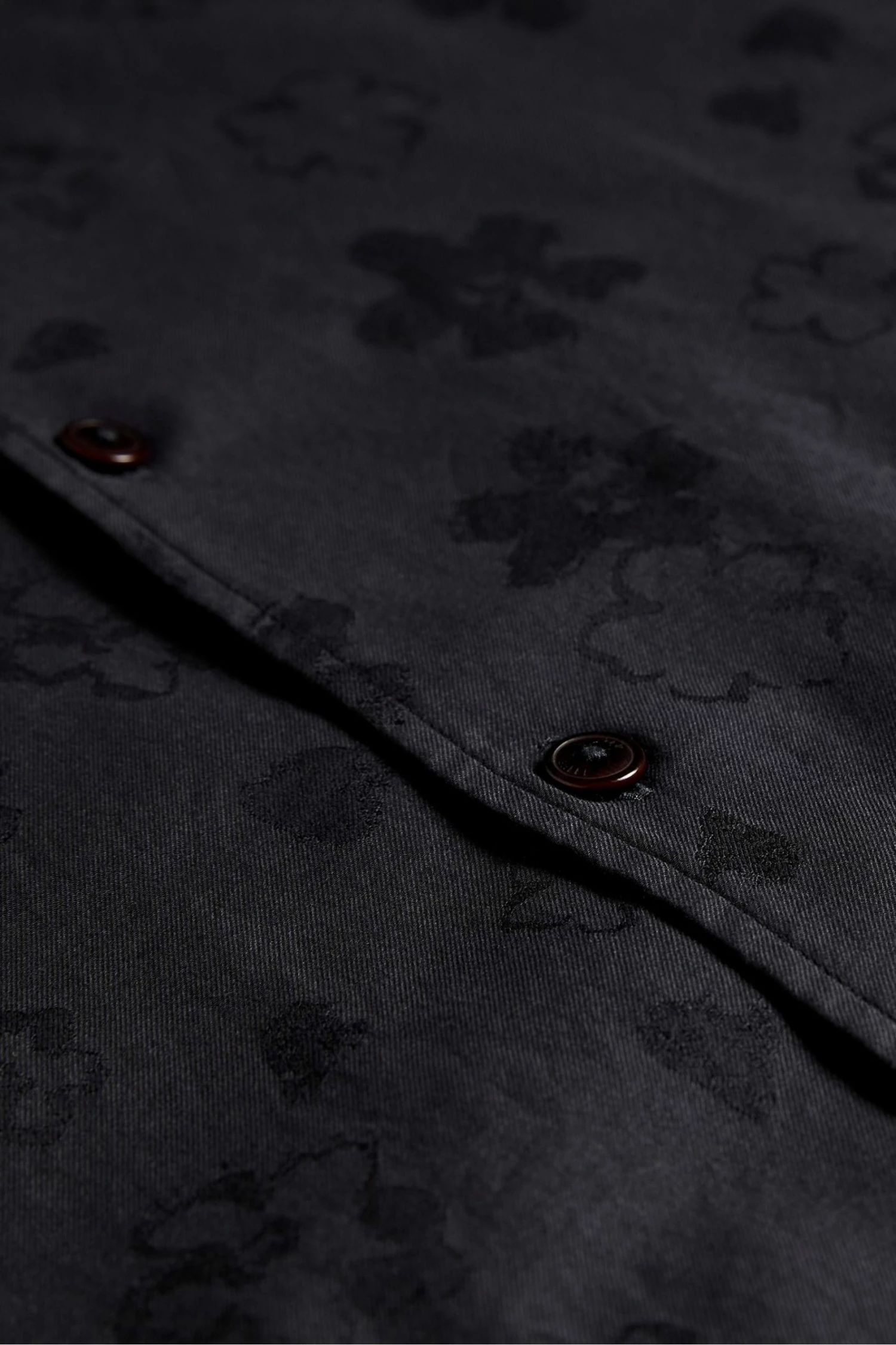 Ted Baker Black Onested Long Sleeve Floral Jacquard Shirt 7 Ted Baker Black Onested Long Sleeve Floral Jacquard Shirt - Image 5