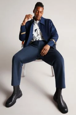 Ted Baker Ashlo White Long Sleeve Floral Outline Printed Shirt -tedbaker Shop Online unnamed file 1507