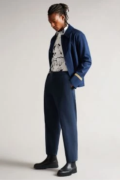 Ted Baker Ashlo White Long Sleeve Floral Outline Printed Shirt -tedbaker Shop Online unnamed file 1508