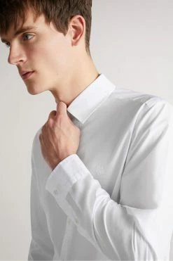 Ted Baker Men White Sonikk Long Sleeve Tonal Poplin Shirt -tedbaker Shop Online unnamed file 1522