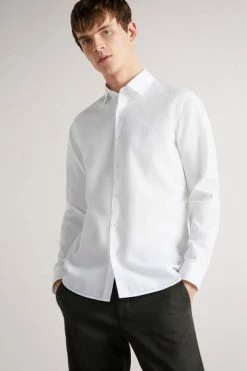 Ted Baker Men White Sonikk Long Sleeve Tonal Poplin Shirt -tedbaker Shop Online unnamed file 1525