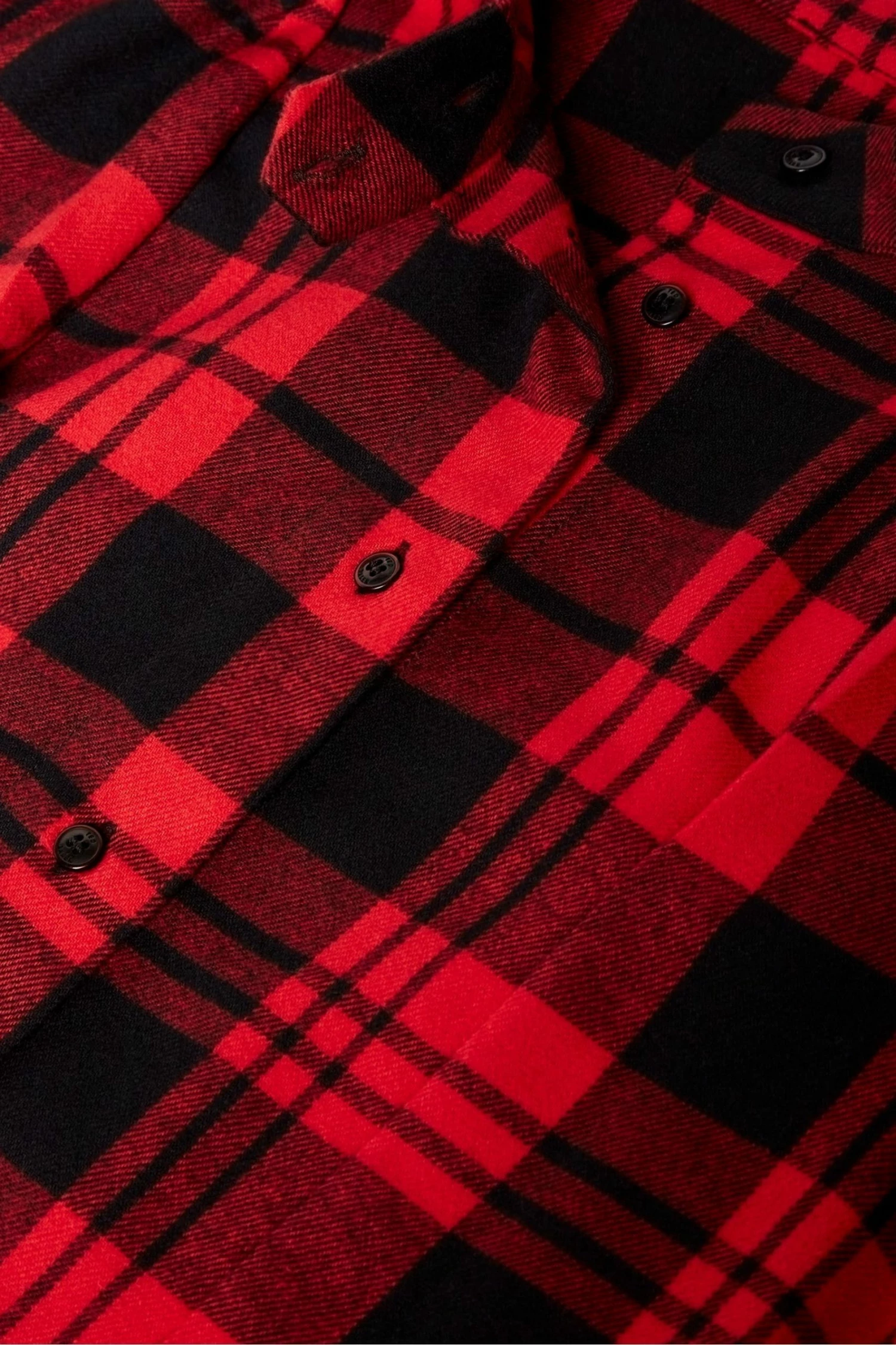 Ted Baker Black Check Flannel Shirt With Knife Pleat 7 Ted Baker Black Check Flannel Shirt With Knife Pleat - Image 5