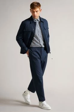 Ted Baker Blue Ruskin Long Sleeve Retro Print Shirt -tedbaker Shop Online unnamed file 1603