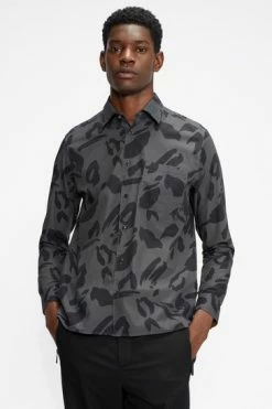 Ted Baker Grey Animal Print Karpass Long Sleeve Shirt 11 Ted Baker Grey Animal Print Karpass Long Sleeve Shirt -tedbaker Shop Online unnamed file 1617