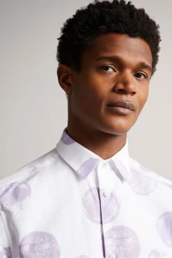 Ted Baker Gophir White Short Sleeve Sponge Spot Print Shirt 11 Ted Baker Gophir White Short Sleeve Sponge Spot Print Shirt -tedbaker Shop Online unnamed file 1621