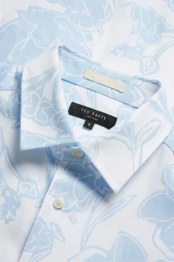 Ted Baker Telfrd Lt-Blue Ss Floral Printed Shirt -tedbaker Shop Online unnamed file 1658
