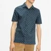 Ted Baker Blue Ginton Short Sleeve Diamond Geo Print Shirt -tedbaker Shop Online unnamed file 1660
