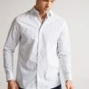 Ted Baker White Hadlo Long Sleeve Pencil Drawn Stripe Shirt -tedbaker Shop Online unnamed file 1666