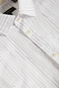 Ted Baker White Hadlo Long Sleeve Pencil Drawn Stripe Shirt -tedbaker Shop Online unnamed file 1670