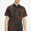 Ted Baker Red Relax Short Sleeve Patchwork Print Shirt -tedbaker Shop Online unnamed file 1673