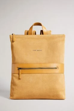 Best Seller 7 Ted Baker Tonne Mustard Corduroy Suede Backpack