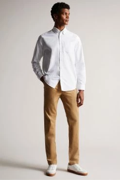 Ted Baker Paplet White Long Sleeve Oxford Shirt -tedbaker Shop Online unnamed file 1714