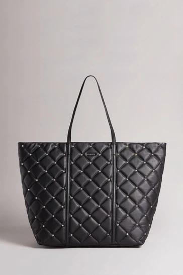 Ted Baker Black Quilted Studded Tote Bag 7 Ted Baker Black Quilted Studded Tote Bag - Image 5