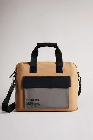 Ted Baker Tan Freds Colour Block Document Bag 6 Ted Baker Tan Freds Colour Block Document Bag - Image 4