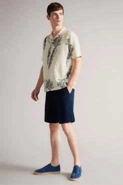 Ted Baker Lenon White Short Sleeve Carrot Print Shirt -tedbaker Shop Online unnamed file 1845