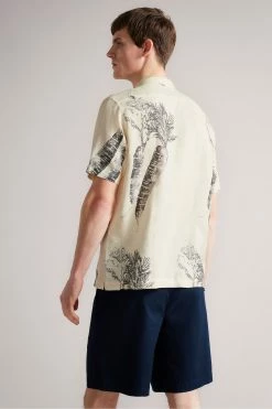 Ted Baker Lenon White Short Sleeve Carrot Print Shirt -tedbaker Shop Online unnamed file 1846