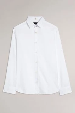 Ted Baker Byward White Long Sleeve Detachable Collar Shirt -tedbaker Shop Online unnamed file 1876