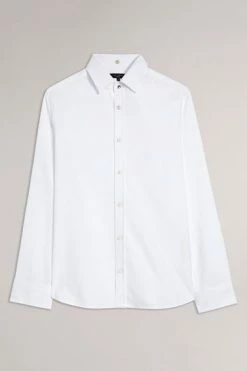 Ted Baker Byward White Long Sleeve Detachable Collar Shirt -tedbaker Shop Online unnamed file 1879